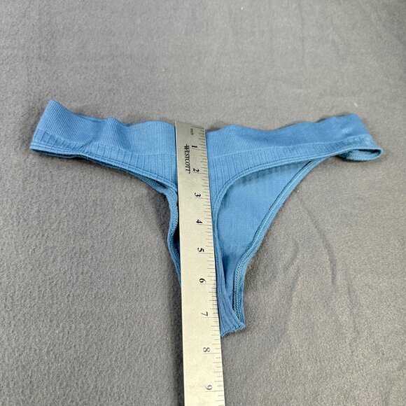 Steve Madden Women's Size Medium Panty Thong Seamless Ribbed Blue NWOT - Picture 6 of 6